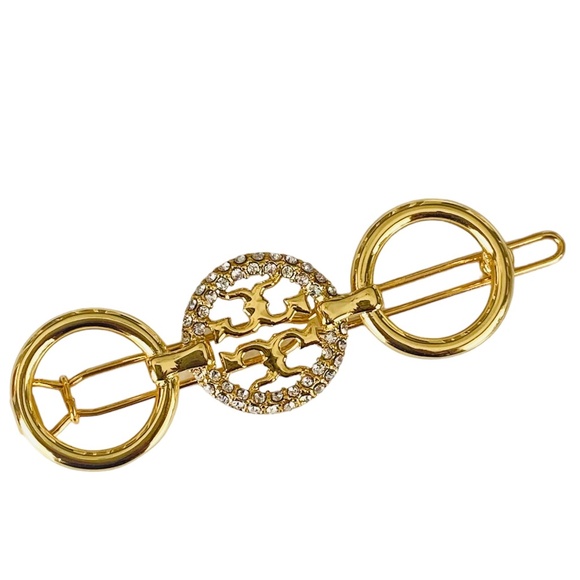 New Authentic Tory Burch Miller Pavè Hair Barrette $248 - Picture 1 of 8